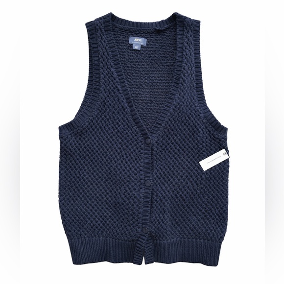 Anthropologie Sweaters - Anthropologie Deep Blue V-Neck Sweater Vest Size Large